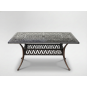Kerti alumínium asztal HASTINGS antik bronz 150 × 90 × 73 cm