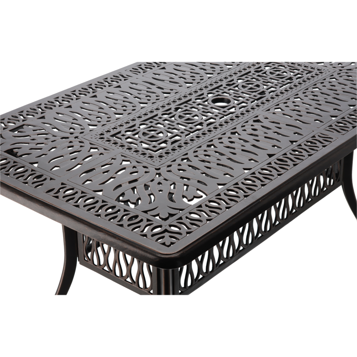 Kerti alumínium asztal HASTINGS antik bronz 150 × 90 × 73 cm