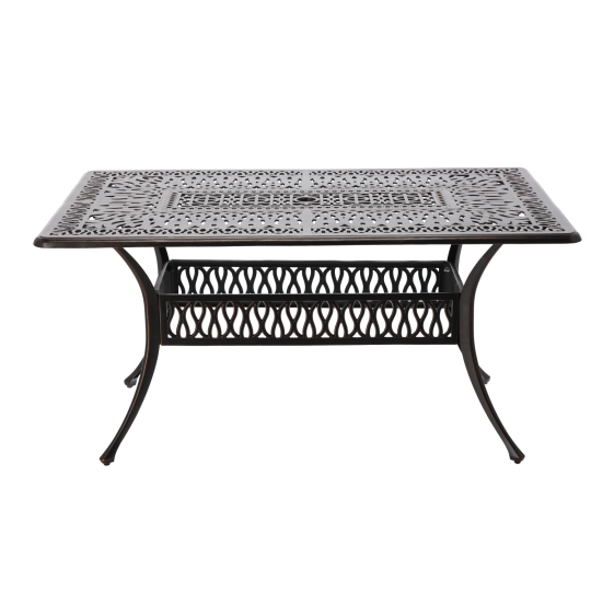 Kerti alumínium asztal HASTINGS antik bronz 150 × 90 × 73 cm