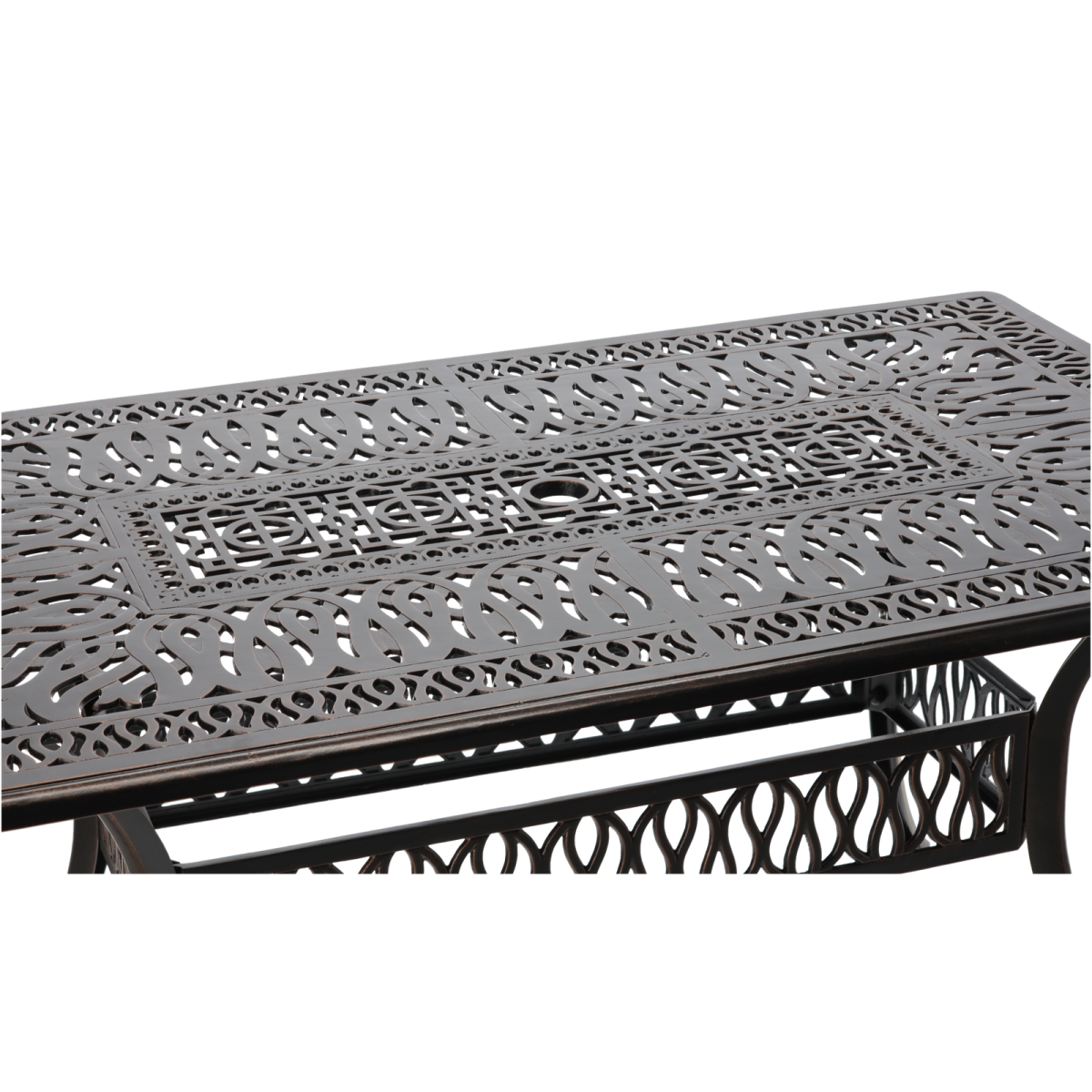 Kerti alumínium asztal HASTINGS antik bronz 150 × 90 × 73 cm