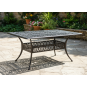 Kerti alumínium asztal HASTINGS antik bronz 150 × 90 × 73 cm