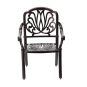 Kerti alumínium fotel HASTINGS antik bronz 65 × 64 × 92 cm