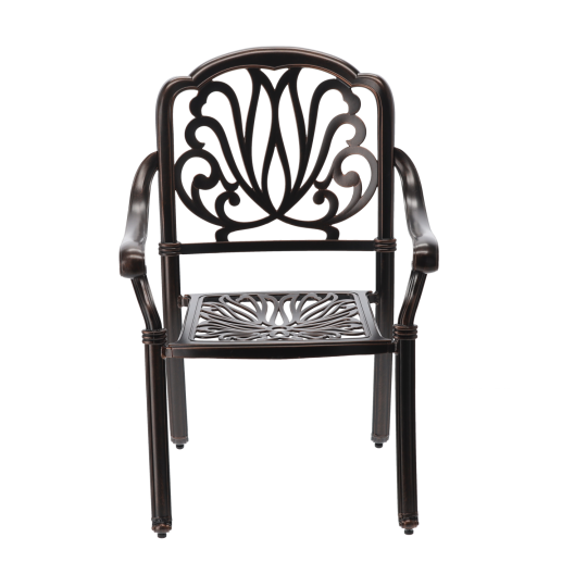 Kerti alumínium fotel HASTINGS antik bronz 65 × 64 × 92 cm