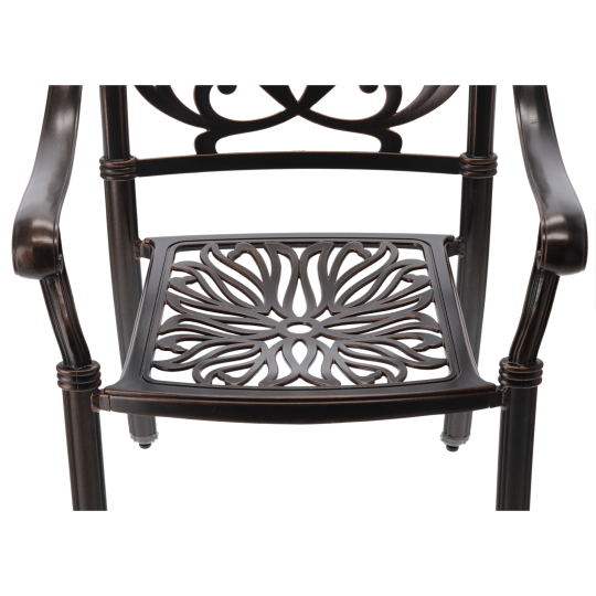 Kerti alumínium fotel HASTINGS antik bronz 65 × 64 × 92 cm