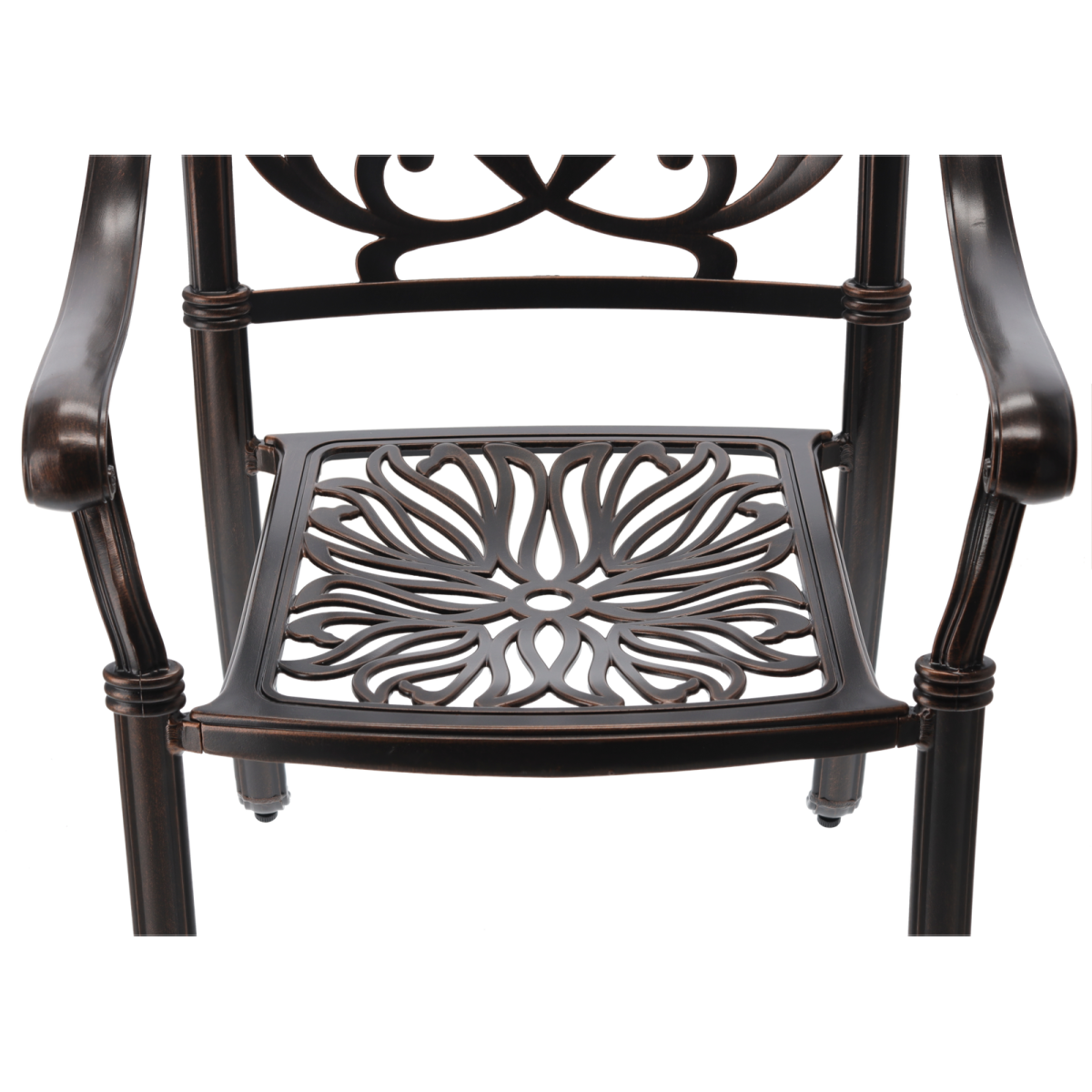 Kerti alumínium fotel HASTINGS antik bronz 65 × 64 × 92 cm