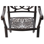 Kerti alumínium fotel HASTINGS antik bronz 65 × 64 × 92 cm