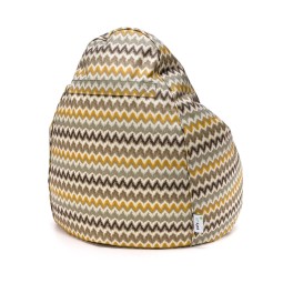 Sárga ülőzsák Fuzzy Modern kültéri cikk-cakk