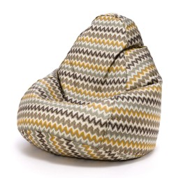 Sárga ülőzsák Fuzzy Modern kültéri cikk-cakk