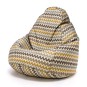 Sárga ülőzsák Fuzzy Modern kültéri cikk-cakk