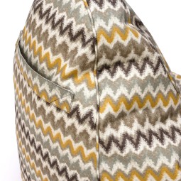 Sárga ülőzsák Fuzzy Modern kültéri cikk-cakk