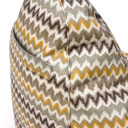 Sárga ülőzsák Fuzzy Modern kültéri cikk-cakk