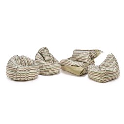 Sárga ülőzsák Fuzzy Modern kültéri cikk-cakk
