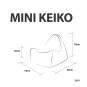 Ülőzsák / fotel Mini Keiko Modern lenvászon, cikcakkos, zöld színben