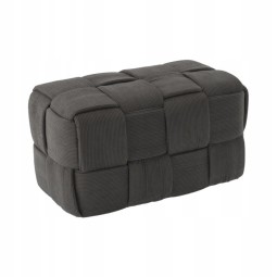 Kötött téglalap alakú zsámoly 52 × 28 × 28 cm – sötétszürke