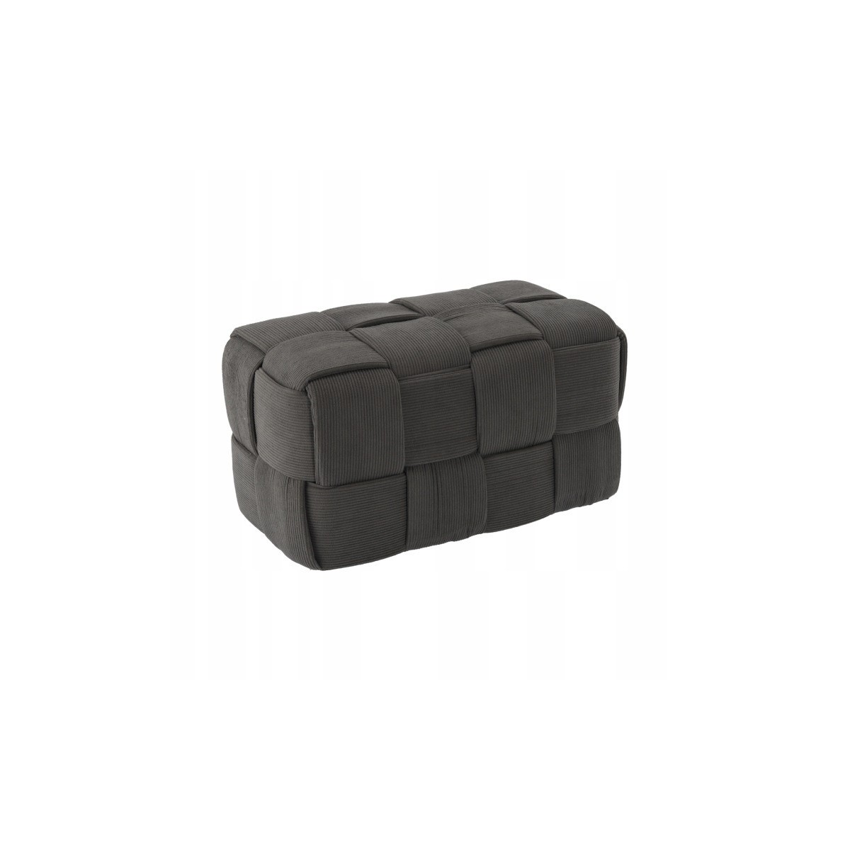 Kötött téglalap alakú zsámoly 52 × 28 × 28 cm – sötétszürke