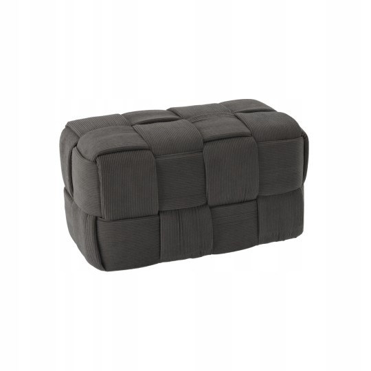 Kötött téglalap alakú zsámoly 52 × 28 × 28 cm – sötétszürke
