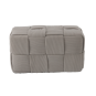 Kötött téglalap alakú taburett 60 × 32 × 32 cm – világosszürke