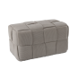 Kötött téglalap alakú taburett 60 × 32 × 32 cm – világosszürke