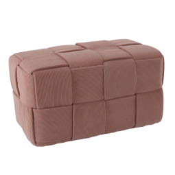 Kötött téglalap alakú puff 72 × 38 × 38 cm – rózsaszín