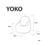 Yoko Color ülőfotel poliészterből
