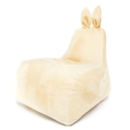 Bolyhos Bunny L pihenőfotel gyerekeknek krémszínben