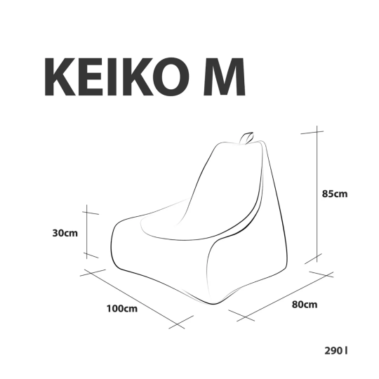 Dizájn fotel Keiko M Mix zöld
