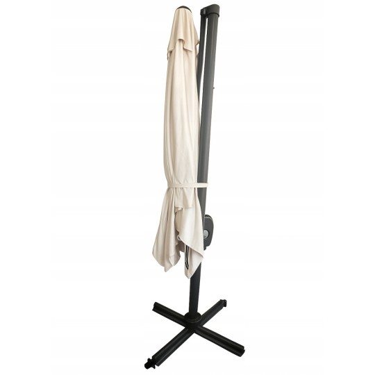 Kerti alumínium napernyő ROMA 300 cm, oldalkarral, bézs