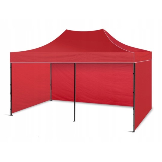 Professzionális ollós sátor S5 3x6 m piros – extra erős, 49 kg