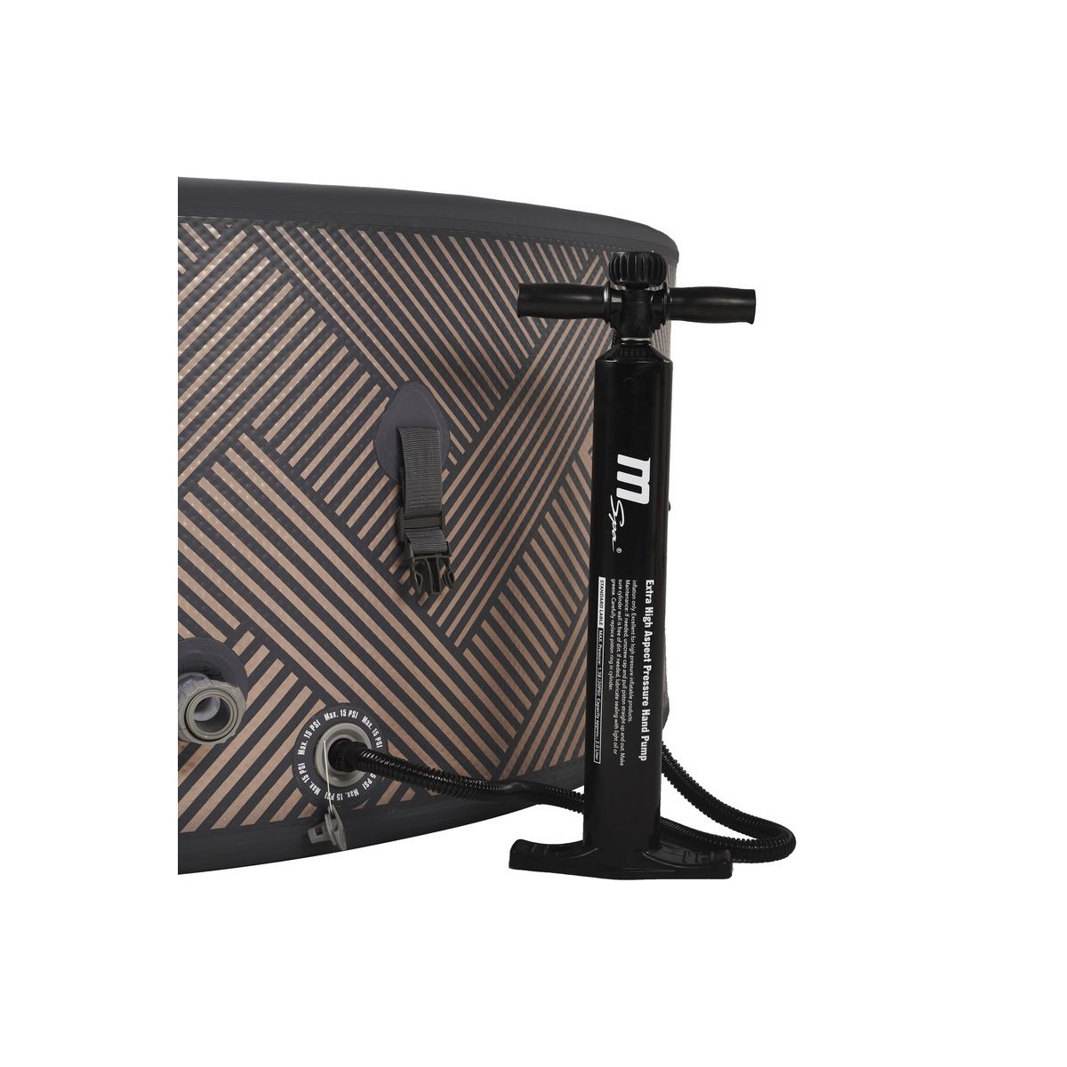 MSPA Frame Mono Eco LED – Luxusos merev pezsgőfürdő 6 személyes, LED-világítással 173 × 65 cm