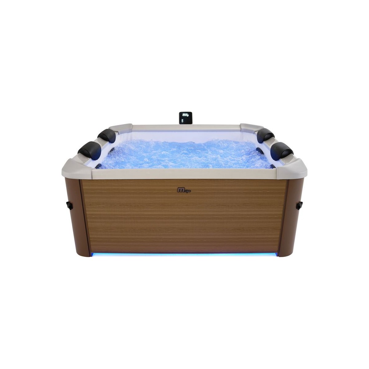 Luxusos, 6 személyes hidromasszázs jakuzzi WiFi-vel és LED világítással - MSPA Frame Amber Aero Plus