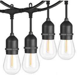 Kerti fényfüzér – 20× LED izzó E27, 20 m