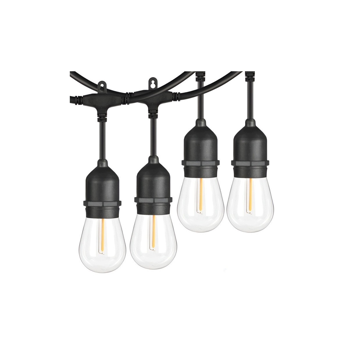 Kerti fényfüzér – 20× LED izzó E27, 20 m