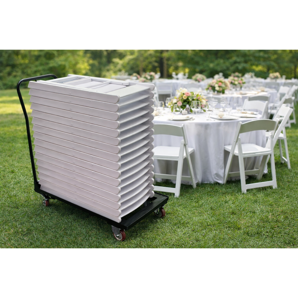 Catering székek szállítására szolgáló kocsi – teherbírás 200 kg