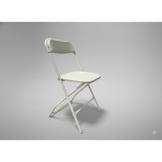 Összecsukható catering szék 49,5 × 45 × 81 cm – fehér