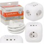 Kocka alakú hosszabbító kábel – 3 aljzat, 2× USB-A, USB-C PD 20 W, 1,5 m