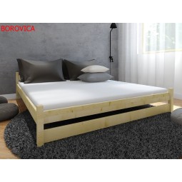 Klasszikus fából készült ágy fejtámlával és ágyráccsal DARIA