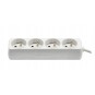 Hosszabbító kábel – 4 aljzat, 1,5 m, fehér
