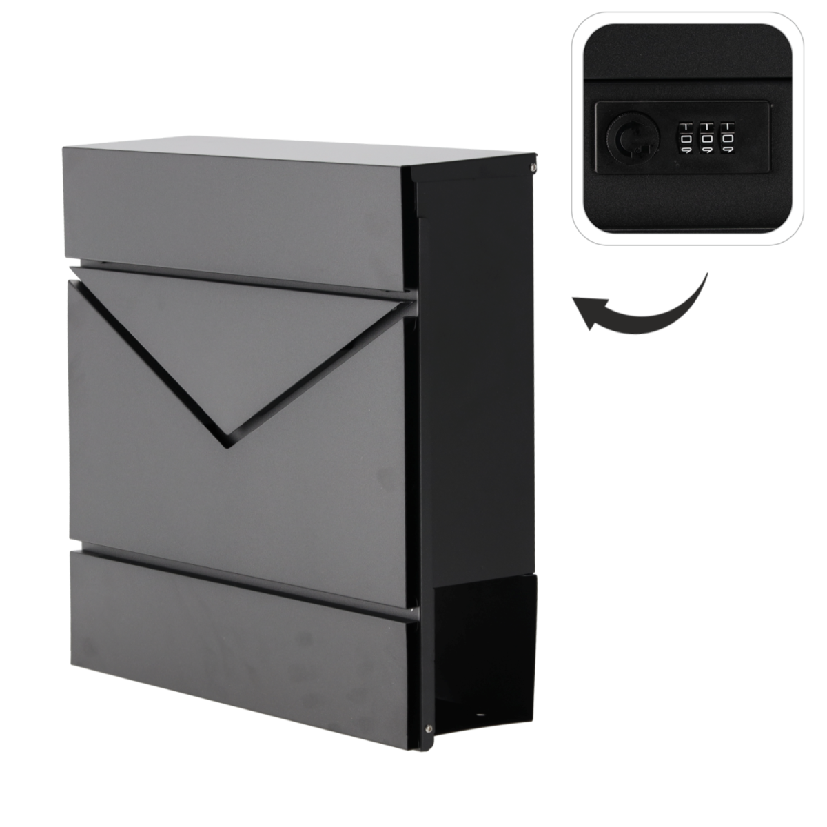 Horganyzott Swift postaláda számzárral 37 × 37 × 10,5 cm