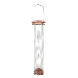 Függesztett fém madáretető magvakhoz 9 × 39 cm – rézszínű