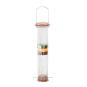 Függesztett fém madáretető magvakhoz 9 × 39 cm – rézszínű
