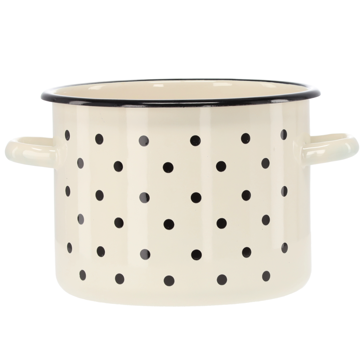 Zománcozott fazék 4,5 l – 20 cm, fehér pöttyökkel