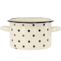 Zománcozott fazék 2 l – 16 cm, fehér pöttyökkel