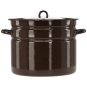 Zománcozott fazék fedővel 20 l – 32 cm, barna