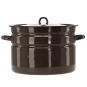 Zománcozott fazék fedővel 16 l – 32 cm, barna