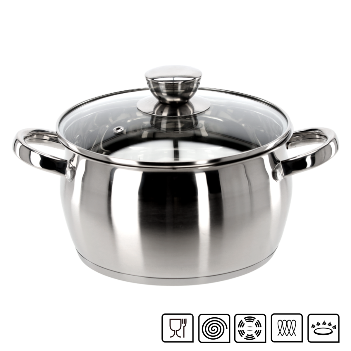 Rozsdamentes Belly fazék fedővel 2,5 l – 20 cm