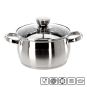 Belly rozsdamentes fazék fedővel 2 l – 18 cm
