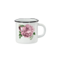 Zománcozott bögre Bazsarózsa Laura 1 l – 11 cm, fehér