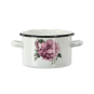 Zománcozott fazék Bazsarózsa Laura 2 l – 16 cm, fehér