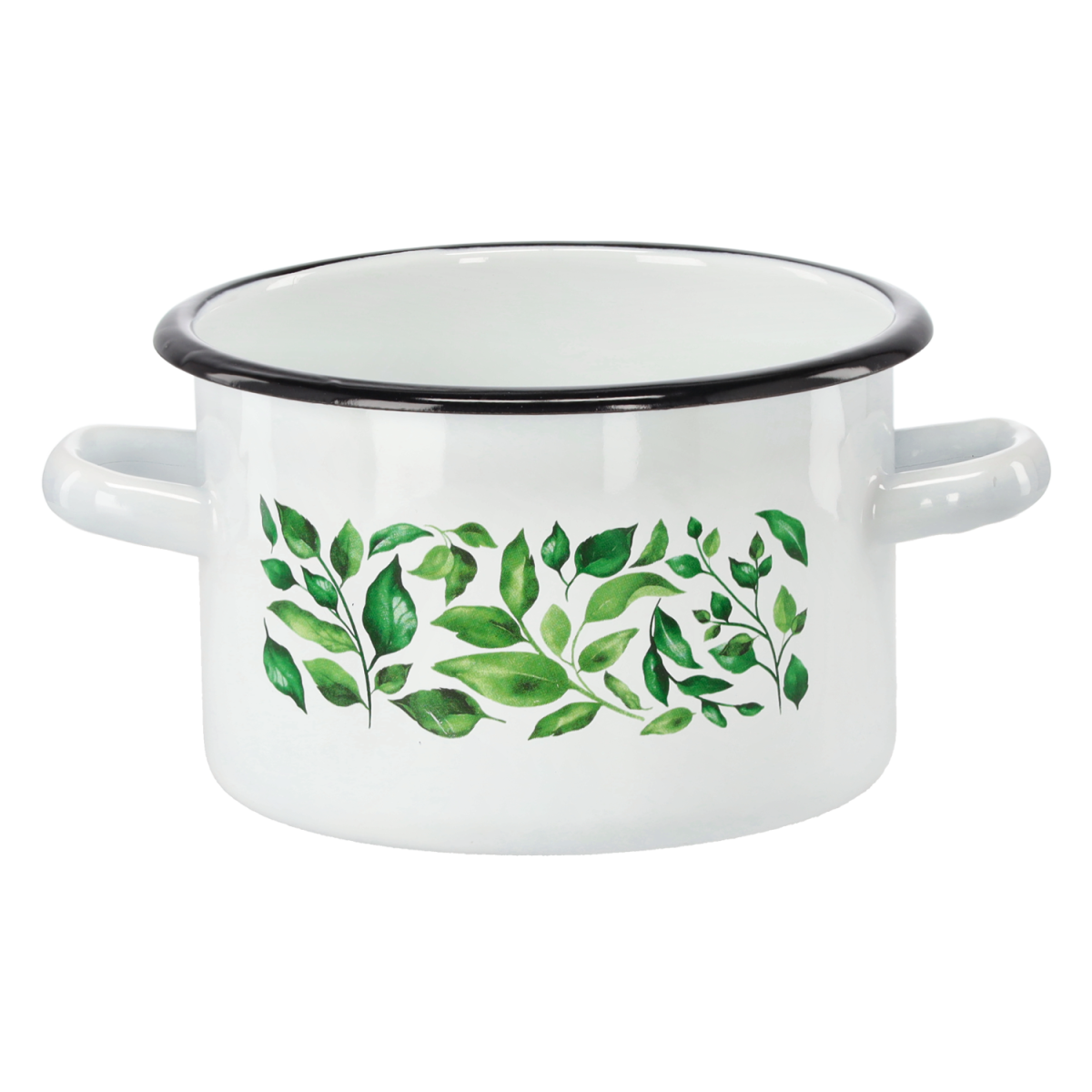 Zománcozott fazék Fikus 2 l – 16 cm, fehér