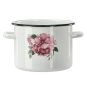Zománcozott fazék Bazsarózsa Laura 4,5 l – 20 cm, fehér
